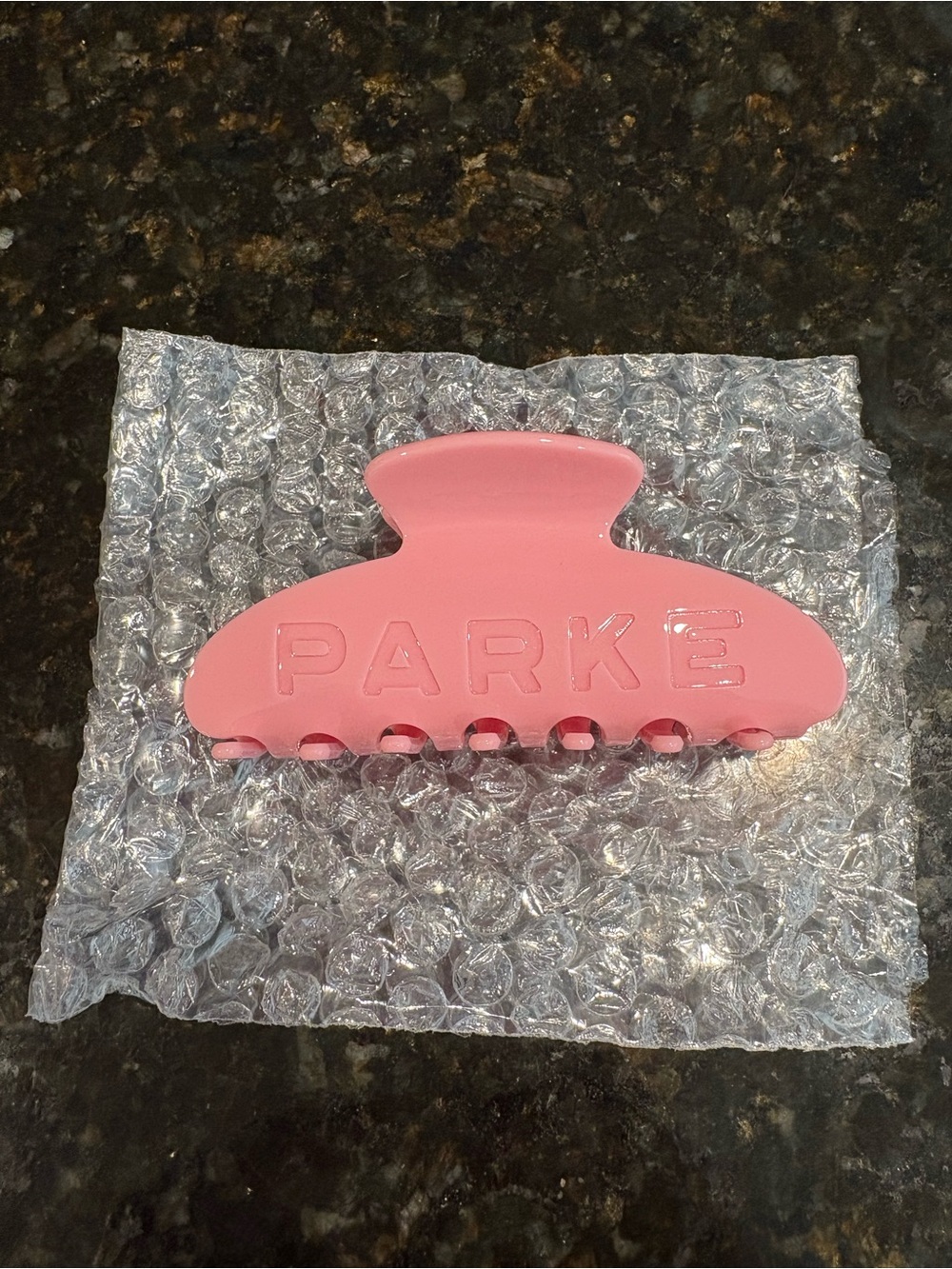 PARKE Fairy Pink Hair Claw Clip - with pouch nwt
